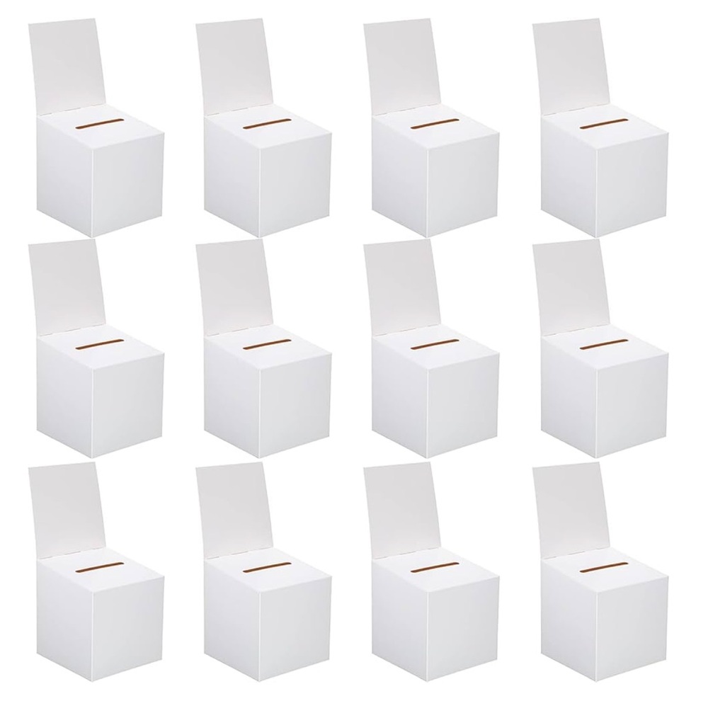 12 Pieces Ballot Box Raffle Box Donation Box